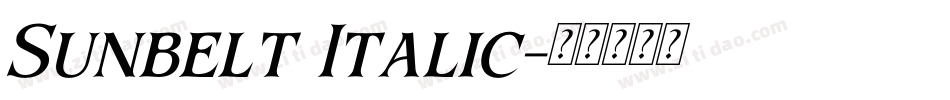 Sunbelt Italic字体转换